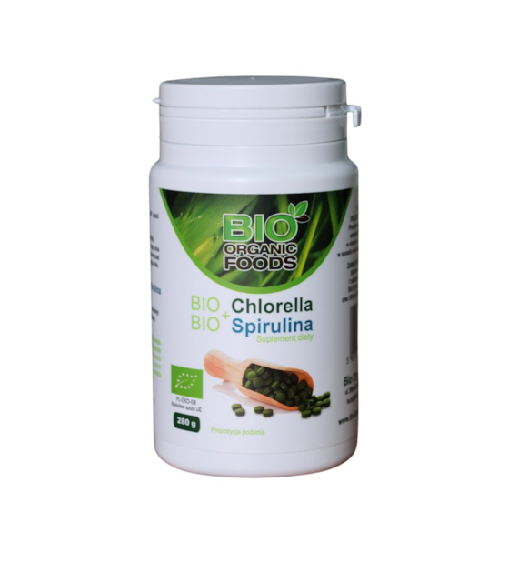 PROMOCJA! BIO Chlorella+BIO Spirulina 280 gram