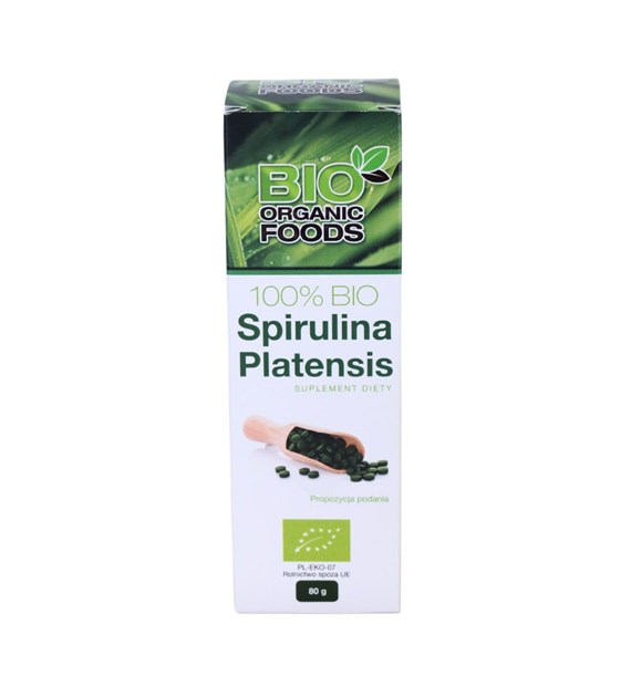 100% BIO Spirulina Platensis 80 gram